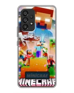 Чехол для Samsung Galaxy A53 (5G) с картинкой «Minecraft герои игры»