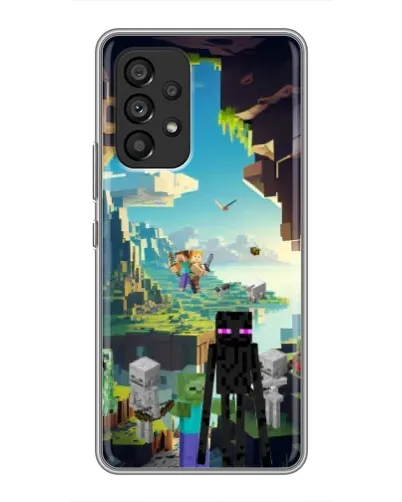Чехол для Samsung Galaxy A53 (5G) с картинкой «Эндермен в лесу»