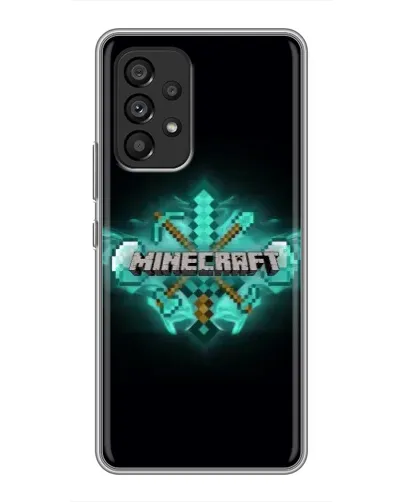 Чехол для Samsung Galaxy A53 (5G) с картинкой «Minecraft Diamond лого»