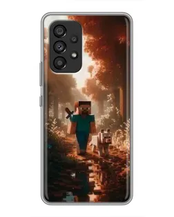 Чехол для Samsung Galaxy A53 (5G) с картинкой «Стив в лесу» Чехол для Samsung Galaxy A53 (5G) с картинкой «Стив в лесу»
