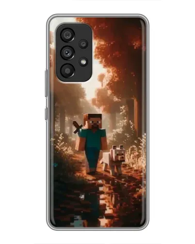 Чехол для Samsung Galaxy A53 (5G) с картинкой «Стив в лесу»