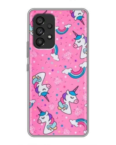 Чехол для Samsung Galaxy A53 (5G) с картинкой «Unicorn паттерн розовый» Чехол для Samsung Galaxy A53 (5G) с картинкой «Unicorn паттерн розовый»
