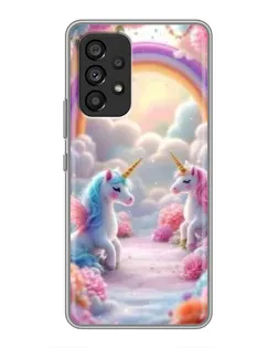 Чехол для Samsung Galaxy A53 (5G) с картинкой «Радуга и единороги» Чехол для Samsung Galaxy A53 (5G) с картинкой «Радуга и единороги»
