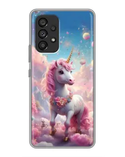 Чехол для Samsung Galaxy A53 (5G) с картинкой «Единорог среди облаков»