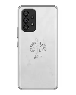 Чехол для Samsung Galaxy A53 (5G) с картинкой «Иоанна 3:16 Крест»