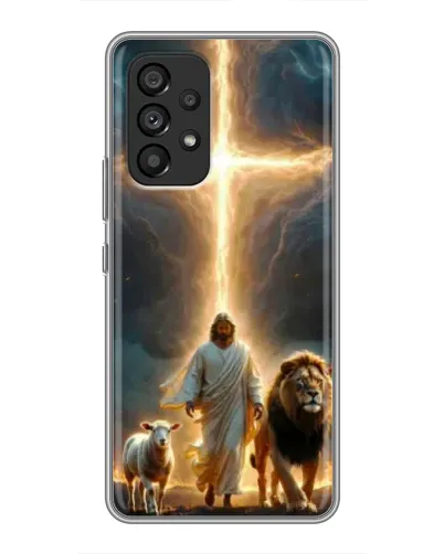 Чехол для Samsung Galaxy A53 (5G) с картинкой «Лев Иуды и Свет» Чехол для Samsung Galaxy A53 (5G) с картинкой «Лев Иуды и Свет»