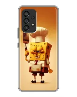 Чехол для Samsung Galaxy A53 (5G) с картинкой «Губка Боб повар»