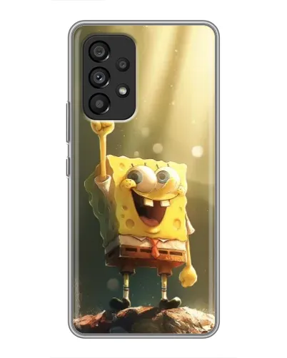 Чехол для Samsung Galaxy A53 (5G) с картинкой «Сияющий Спанч Боб»