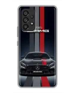 Чехол для Samsung Galaxy A53 (5G) с картинкой «Mercedes — белый карбон»
