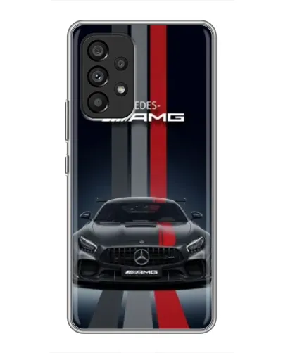 Чехол для Samsung Galaxy A53 (5G) с картинкой «Mercedes — белый карбон»