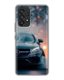 Чехол для Samsung Galaxy A53 (5G) с картинкой «Mercedes — ночной город»