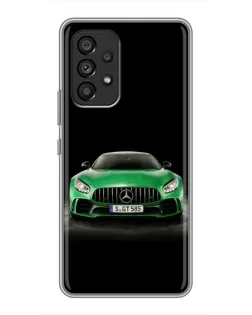 Чехол для Samsung Galaxy A53 (5G) с картинкой «Mercedes — неоновый лого»