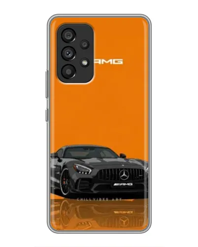 Чехол для Samsung Galaxy A53 (5G) с картинкой «Оранжевый Mercedes AMG»
