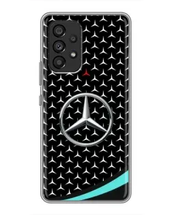 Чехол для Samsung Galaxy A53 (5G) с картинкой «Mercedes — бирюзовый акцент»
