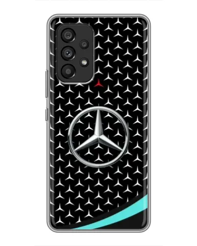 Чехол для Samsung Galaxy A53 (5G) с картинкой «Mercedes — бирюзовый акцент»
