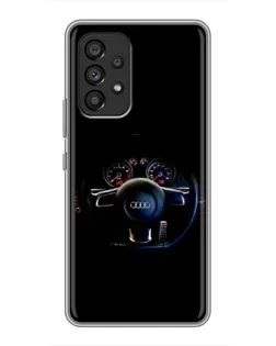 Чехол для Samsung Galaxy A53 (5G) с картинкой «Салон Audi — руль»
