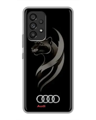 Чехол для Samsung Galaxy A53 (5G) с картинкой «Графика — пантера и Audi»