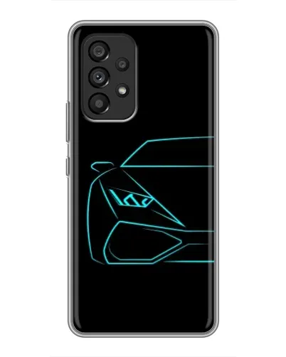 Чехол для Samsung Galaxy A53 (5G) с картинкой «Голубой силуэт Lamborghini» Чехол для Samsung Galaxy A53 (5G) с картинкой «Голубой силуэт Lamborghini»