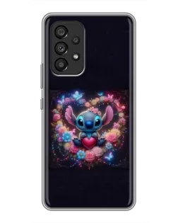 Чехол для Samsung Galaxy A53 (5G) с картинкой «Stitch в цветах»