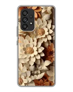 Чохол для Samsung Galaxy A53 (5G) з картинкою «Бежевий флористичний декор»