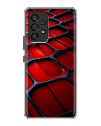 Чехол для Samsung Galaxy A53 (5G) с картинкой «Красная глянцевая сетка»