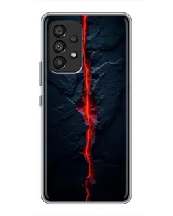 Чехол для Samsung Galaxy A53 (5G) с картинкой «Kрасная лавовая трещина»