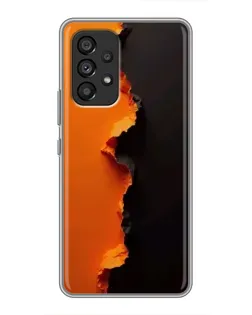 Чехол для Samsung Galaxy A53 (5G) с картинкой «Оранжевый разлом»