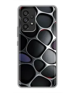 Чехол для Samsung Galaxy A53 (5G) с картинкой «Объемная темная решетка»