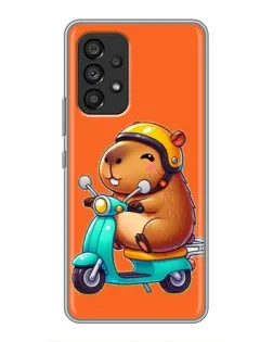 Чехол для Samsung Galaxy A53 (5G) с картинкой «Капибара на скутере»