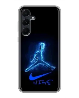 Чехол для Samsung Galaxy A55 с картинкой «Jordan Neon Blue»
