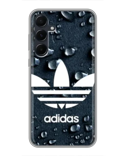Чехол для Samsung Galaxy A55 с картинкой «Adidas Trefoil Blue»