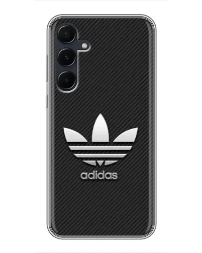 Чехол для Samsung Galaxy A55 с картинкой «Adidas Карбоновая текстура»