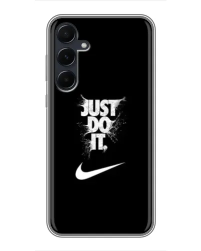 Чехол для Samsung Galaxy A55 с картинкой «Текстовый принт Nike»