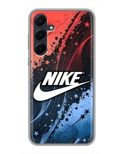 Чехол для Samsung Galaxy A55 с картинкой «Градиентный принт Найк»