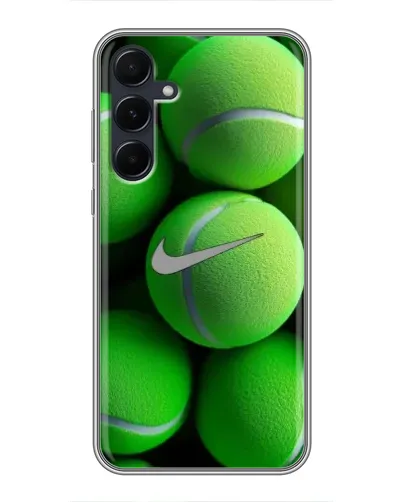 Чехол для Samsung Galaxy A55 с картинкой «Теннисные мячи Найк»