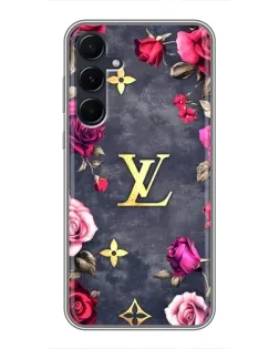 Чехол для Samsung Galaxy A55 с картинкой «Цветочный Louis Vuitton»