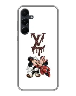 Чехол для Samsung Galaxy A55 с картинкой «LV и Микки Маус»