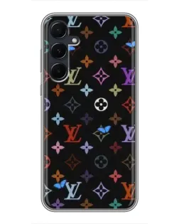 Чехол для Samsung Galaxy A55 с картинкой «Цветная монограмма LV»