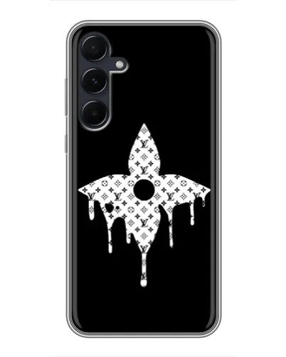 Чехол для Samsung Galaxy A55 с картинкой «Цветочная монограмма»