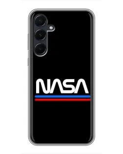 Чехол для Samsung Galaxy A55 с картинкой «NASA — классика Red Blue»
