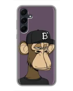 Чехол для Samsung Galaxy A55 с картинкой «Bored Ape в кепке»