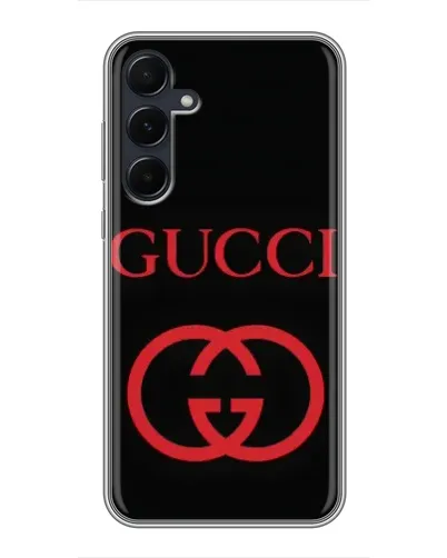 Чехол для Samsung Galaxy A55 с картинкой «Gucci — красный логотип» Чехол для Samsung Galaxy A55 с картинкой «Gucci — красный логотип»