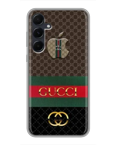 Чехол для Samsung Galaxy A55 с картинкой «Gucci — брендированный десерт» Чехол для Samsung Galaxy A55 с картинкой «Gucci — брендированный десерт»