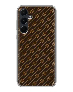 Чехол для Samsung Galaxy A55 с картинкой «Gucci — золотые диагонали»