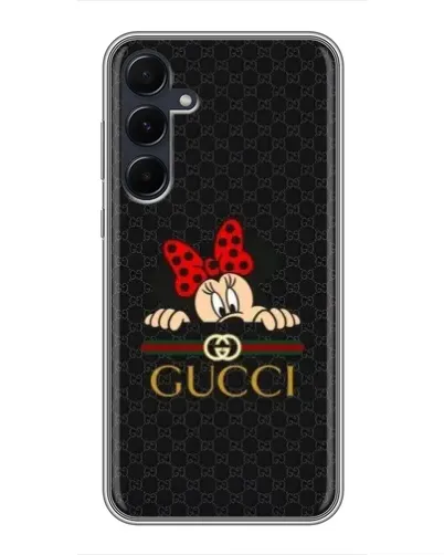 Чехол для Samsung Galaxy A55 с картинкой «Минни Маус Gucci — черный» Чехол для Samsung Galaxy A55 с картинкой «Минни Маус Gucci — черный»