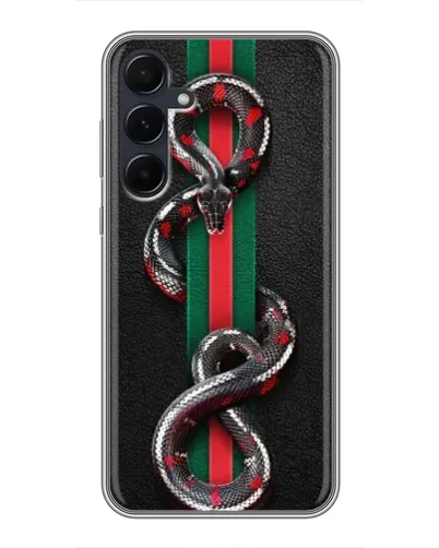 Чехол для Samsung Galaxy A55 с картинкой «Gucci — змея на полосе» Чехол для Samsung Galaxy A55 с картинкой «Gucci — змея на полосе»