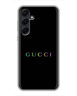 Чехол для Samsung Galaxy A55 с картинкой «Gucci — неоновый минимализм»