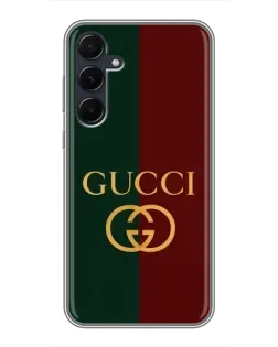 Чехол для Samsung Galaxy A55 с картинкой «Gucci — темно-зеленый градиент»