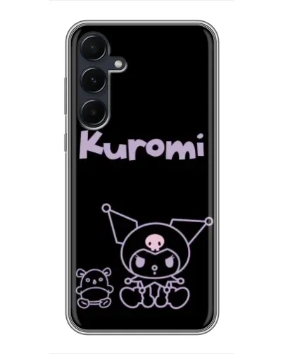 Чехол для Samsung Galaxy A55 с картинкой «Kuromi — черный минимализм»