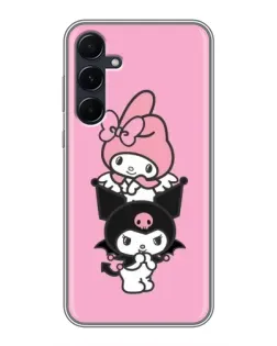 Чехол для Samsung Galaxy A55 с картинкой «My Melody и Kuromi»